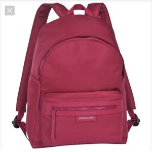 NWT Longchamp Le Pliage Neo Backpack raspberry